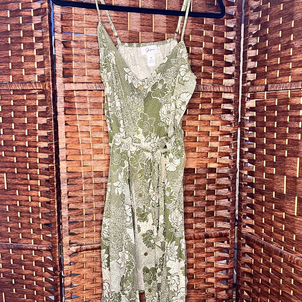 Green Floral Jumpsuit